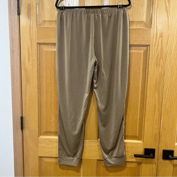 Sequin Heart Long Sleeve Top with Matching Joggers - Taupe - Picture 10 of 13